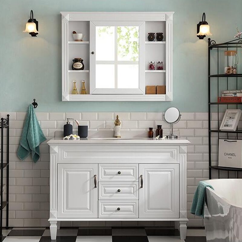 全鋁衛(wèi)浴柜-01（風格：簡歐；顏色：暖白）